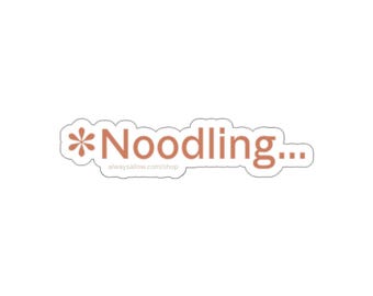 Noodling Sticker | AI Thinking Word | Funny Vinyl Decal for Developers