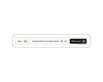 Approval Buttons Sticker | AI Permission Modal | Funny Vinyl Decal for Developers