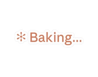 Baking Sticker | AI Loading Screen Vinyl Decal | Gift for Programmers