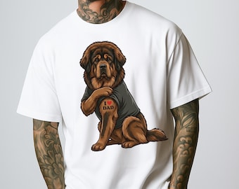Mastiff Dog Illustration Tee | Sitting Mastiff with Bandana
