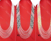 Ukrainian Folk Handmade Glass Beaded NECKLACE Modern Long Gerdan.