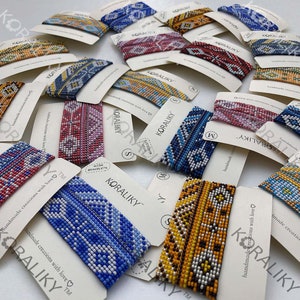 KORALIKY Weaving Modern Handmade Seed Beads Beaded BRACELETS 3pcs Set Wristband