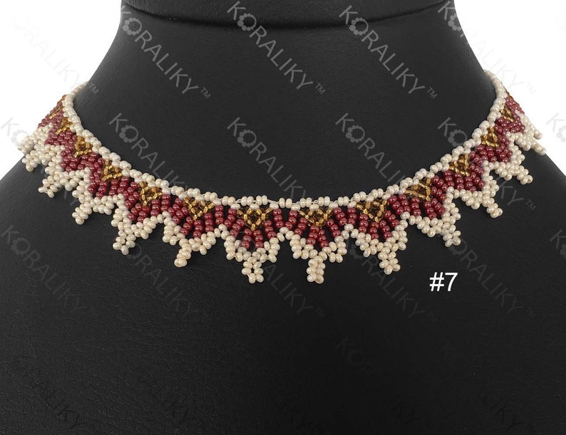 KORALIKY. Ukrainian Modern Handmade Bead Netting Stitch NECKLACE Sylyanka. Bulk Orders Discount Up to 50%. #7