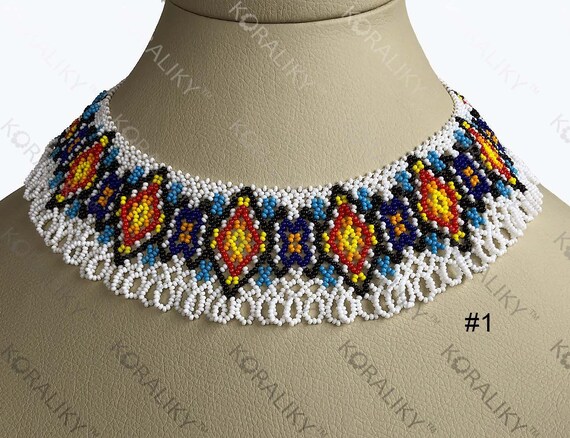 KORALIKY. Ukrainian Traditional Handmade Bead Netting Stitch