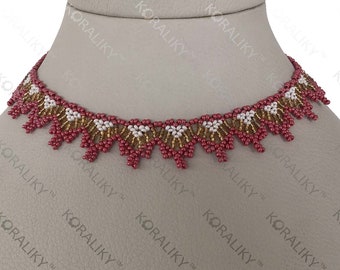 KORALIKY. Ukrainian Modern Handmade Bead Netting Stitch NECKLACE Sylyanka. Bulk Orders Discount Up to 50+%.