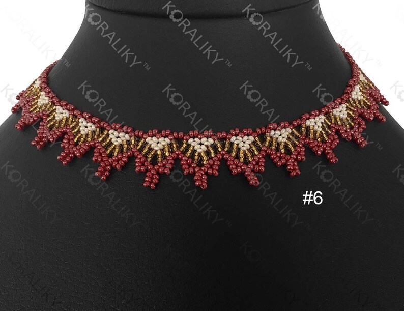 KORALIKY. Ukrainian Modern Handmade Bead Netting Stitch NECKLACE Sylyanka. Bulk Orders Discount Up to 50%. #6