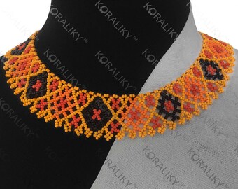 KORALIKY. Ukrainian Modern Handmade Bead Netting Stitch NECKLACE Sylyanka. Bulk Orders Discount Up to 50+%.