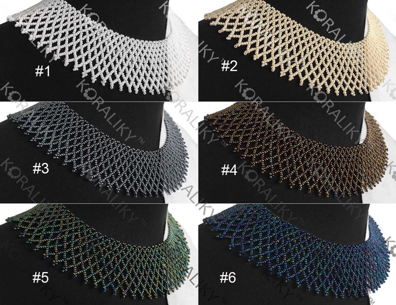 KORALIKY. Ukrainische moderne handgemachte Perle Netting Stitch NECKLACE Sylyanka. Rabatt für Sammelbestellungen Bis zu 50%. Bild 2