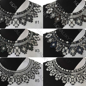 KORALIKY. Ukrainska colombianska moderna Okama-pärlor handgjorda pärlhalsband krage Sylyanka. Storbeställningar rabatt upp till 50%+.