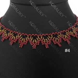 KORALIKY. Ukrainian Modern Handmade Bead Netting Stitch NECKLACE Sylyanka. Bulk Orders Discount Up to 50%. #4