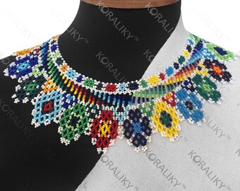 KORALIKY. Ukrainian Colombian Modern Okama Beads Handmade Bead NECKLACE Collar Sylyanka. Bulk Orders Discount Up to 50+%.