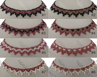 KORALIKY. Ukrainian Modern Handmade Bead Netting Stitch NECKLACE Sylyanka. Bulk Orders Discount Up to 50+%.