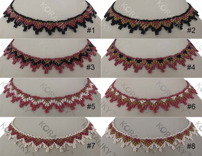 KORALIKY. Ukrainian Modern Handmade Bead Netting Stitch NECKLACE Sylyanka. Bulk Orders Discount Up to 50%. image 1