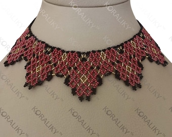 KORALIKY. Ukrainian Colombian Modern Okama Beads Handmade Bead NECKLACE Collar Sylyanka. Bulk Orders Discount Up to 50+%.