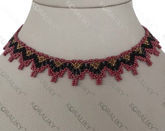 KORALIKY. Ukrainian Modern Handmade Bead Netting Stitch NECKLACE Sylyanka. Bulk Orders Discount Up to 50+%.