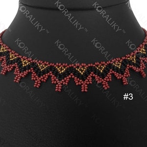 KORALIKY. Ukrainian Modern Handmade Bead Netting Stitch NECKLACE Sylyanka. Bulk Orders Discount Up to 50%. #3