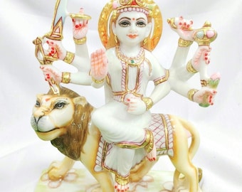 Marmor Statue von Durga Mata - 23 cm
