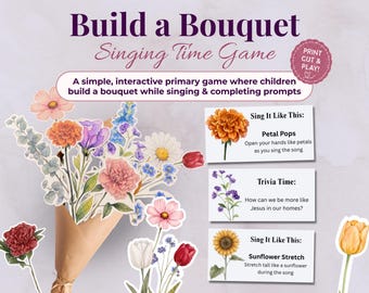 Bauen Sie ein Blumenstrauß Singzeit-Spiel | Interaktive Primäre Aktivität (Digitaler Download)
