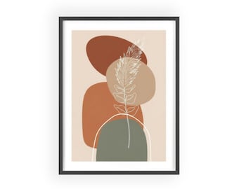 Decoración de pared minimalista con marcos de madera.