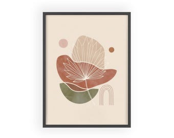 Minimalist wall decor with wooden frames