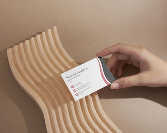 Modern Business Consultant Card Template | Red Black White, Editable Canva Design