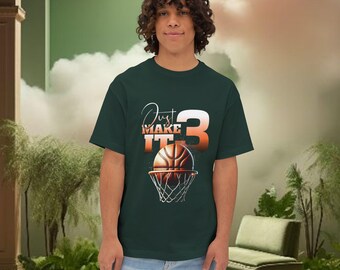 Just Make It 3 Basketball Tee | Hoop Net Graphic Shirt