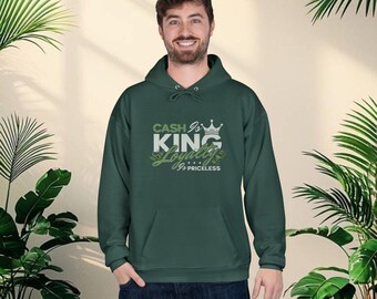 Cash King Grafik Hoodie | Geldkronen Slogan Pullover