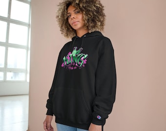 King Graffiti Crown hoodie | Champion style white pullover