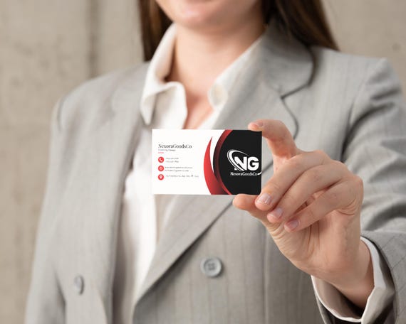 Red Black Modern Business Card Template | Editable Canva Networking Card (Digital Download)