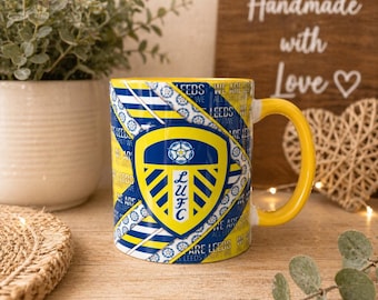 Leeds United FC Mug | Football Fan Gift | 11oz Ceramic Coffee Cup
