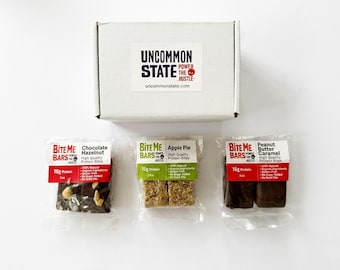 Ensemble varié de barres protéinées, Boîte de collations pour l'entraînement riche en protéines, Sans gluten, Récupération de forme saine