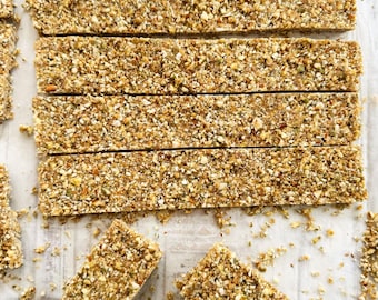 Barres protéinées énergétiques tarte aux pommes, collation sans gluten, dessert sans sucre, idées cadeaux mode de vie actif