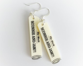 Customisable Earrings - "Write your own Headline" newspaper - customizable extra extra!!