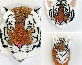 BUNDLE - BIG CATS C0LLECTION Adult Tiger, Baby Tiger x2- Brooch Bundle, Beautiful Animal Brooches