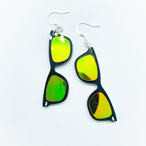 Sunglass Earrings Dangle Sun Glasses Earing Acrylic Funky Cool Summer Vibes Etsy Canada