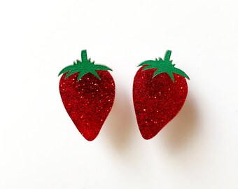 Ekka Strawberry red stud earrings