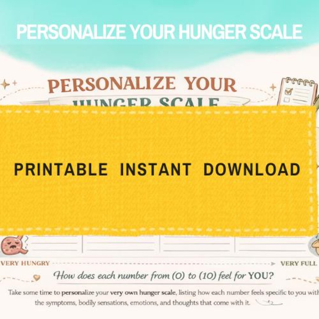 Hunger Scale Vector Intuitive Eating Hunger Scale Printable (digital Download) - Etsy
