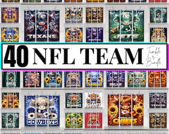 40 Highland Cow Football Team Tumbler Bundle | 20oz Skinny Tumbler PNG Football Helmet Tumbler Wrap Bundle | American Football Style PNG