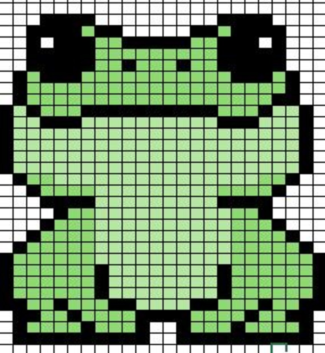 Cute Frog Perler Bead Pattern| Pixel Art Frog| Digital Download | Easy ...