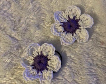 Handgehaakte haarelastiekjes met bloemen