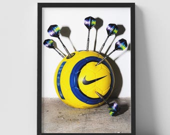 Affiche Nike T90 Football Darts | Décoration murale sportive (format A4)