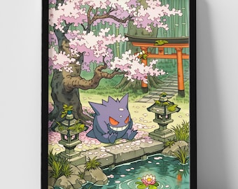 Affiche murale A4 Gengar Pokémon
