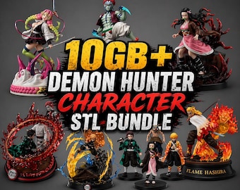 Plus de 10 Go de chasseurs de démons animés | Pack groupé | Fichiers STL