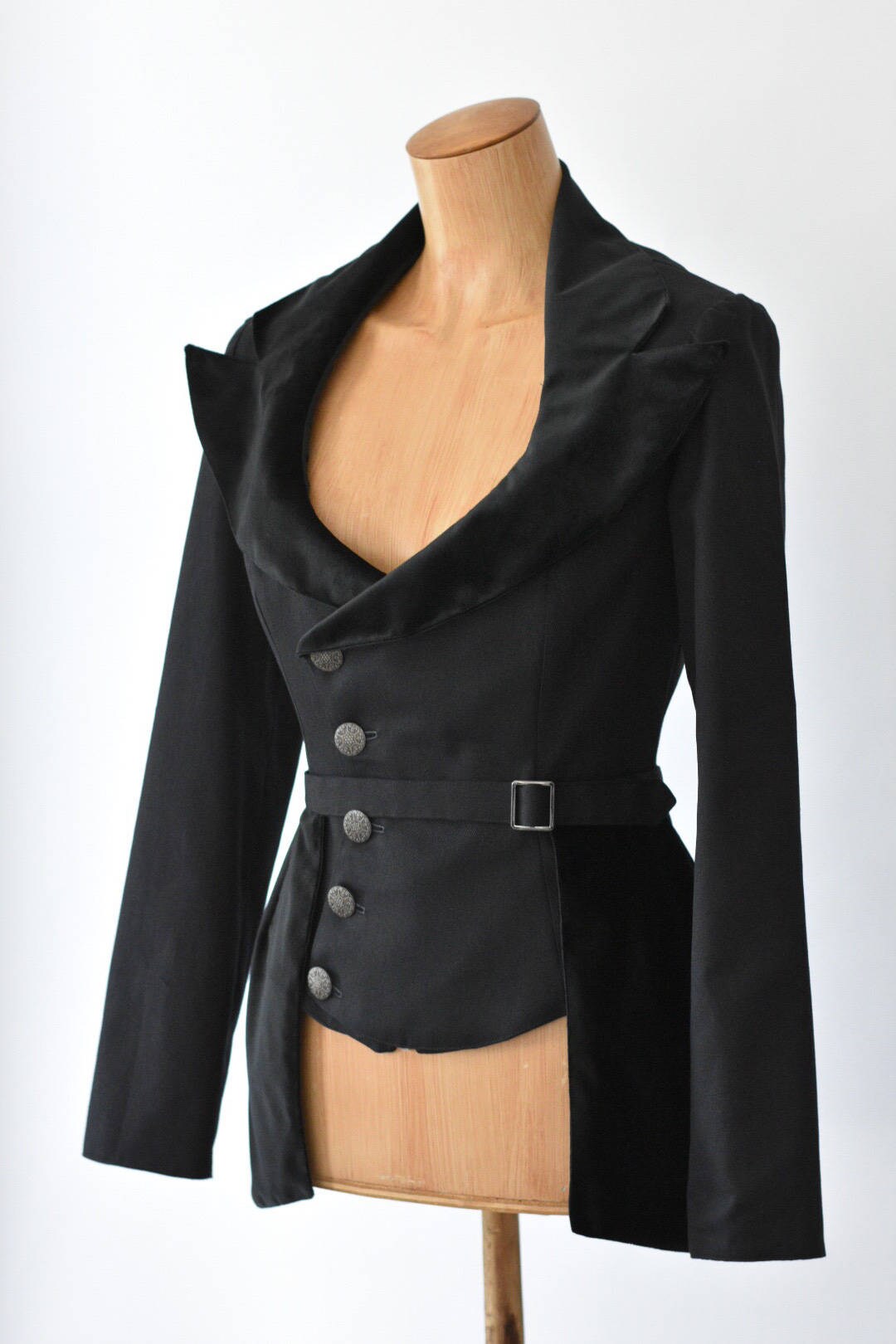 Womens Fitted Velvet Jacket Steampunk Victorian Contempory Etsy