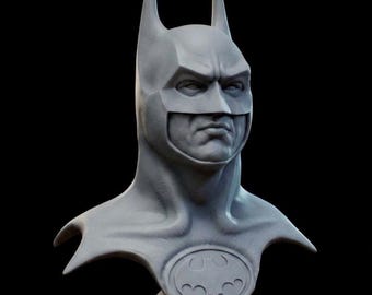Dark Vigilante Bust STL | Masked Hero Sculpture | Comic Style Collector Model (Digital Download)