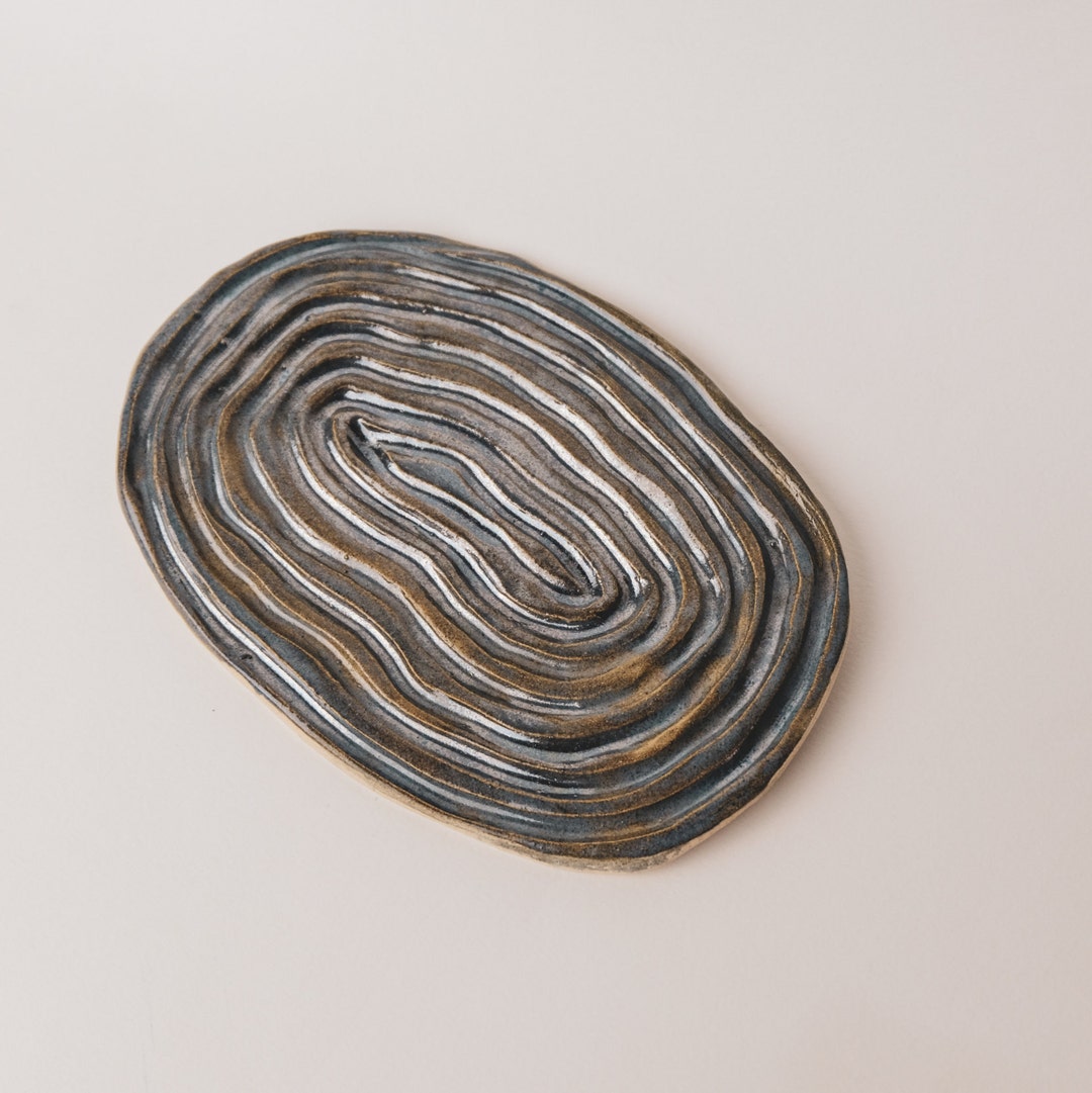 Blue Ceramic Soap Dish Handmade Ceramic Tray Etsy