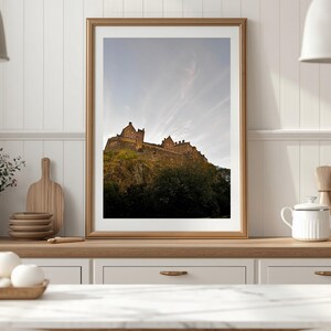 Edinburgh Castle Digital Download | Dramatic Low Angle Scotland Landmark | Printable Wall Art | Travel Photography