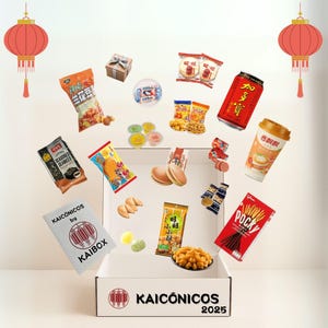 Kaicónicos Box — Asia entera en un mordisco — Caja regalo original de 16 snacks asiáticos  Dulces y salados de Japón, Corea y China