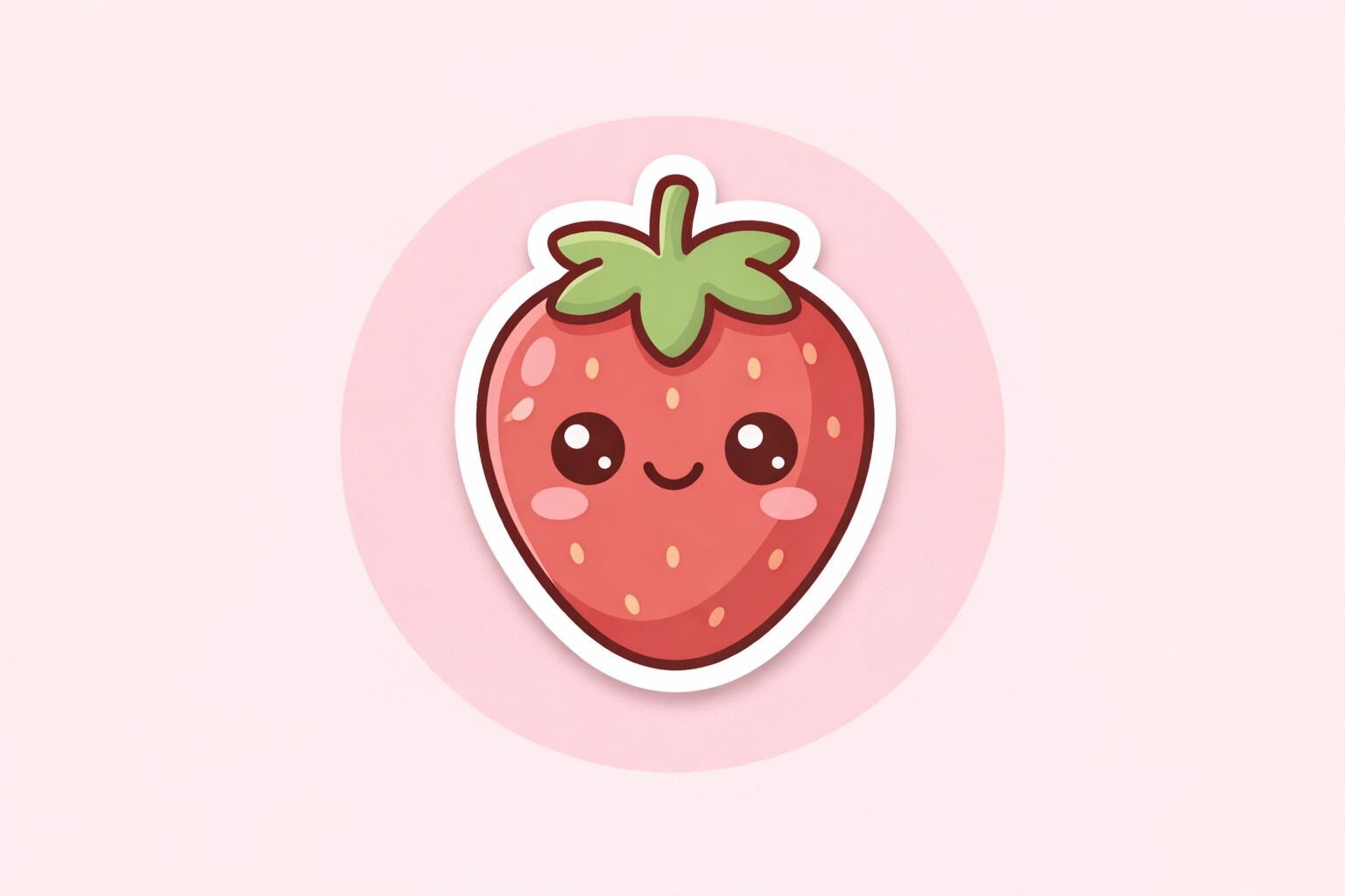 Strawberry Girl Sticker Pack | Cute Kawaii PNG Stickers | 7 Digital ...