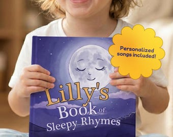 Personalized First Birthday Book, Custom 1st Birthday Lullaby Gift, Baby Song Book | CONTAINS ACTUAL SONGS!
